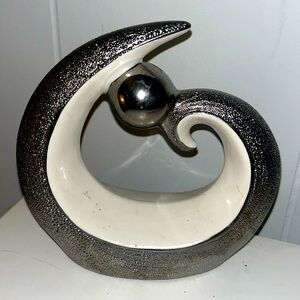NET silver moon lucky sculpture